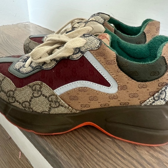 Gucci Women's Sneakers - burgandy, Green, Beige - Picture 2 of 8